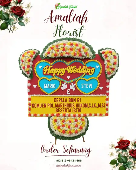 Papan Bunga Pernikahan Sidan
